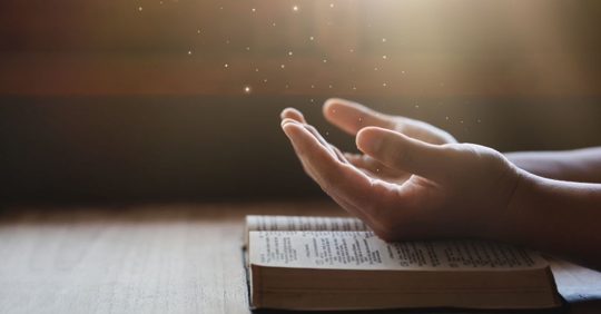 praying with religious text